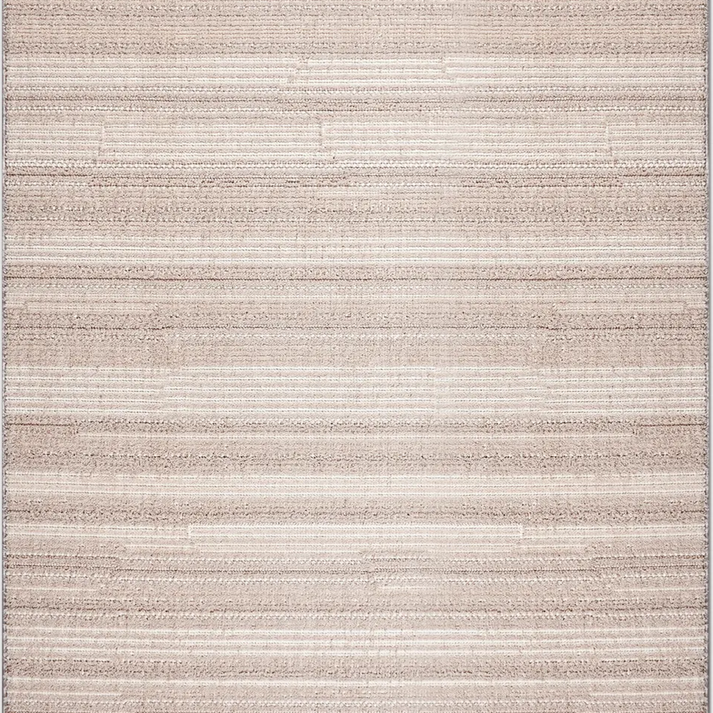 SHARED | Lumen Beige Striped Transitional Modern Machine Woven Living photo 6