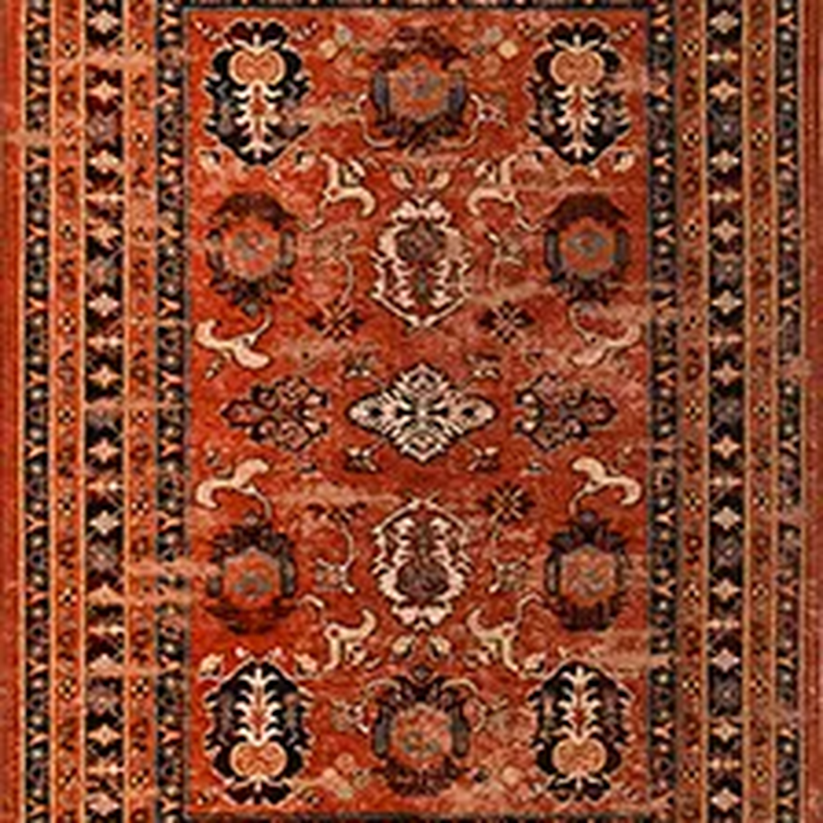 SHARED | Crescent Rust Persian Style Traditional Machine Woven Living photo 6