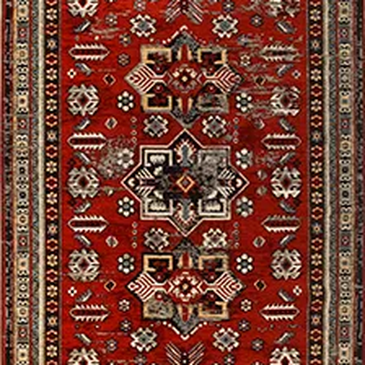 SHARED | Brume Persian Style Traditional Tribal Medallion Red Cream M photo 6