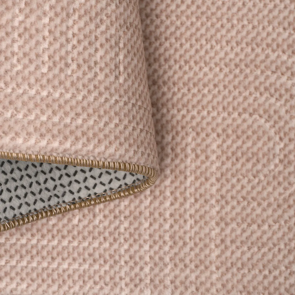 SHARED | Mead Blush Pink Modern Geometric Machine Woven Living Room B photo 7