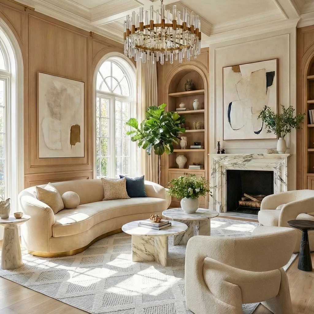 SHARED | Loggia Ivory Cream Geometric Diamond Transitional Modern Mac photo 6