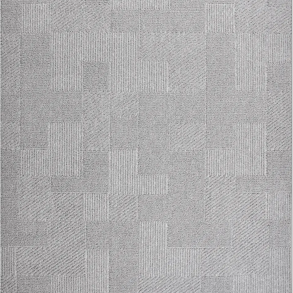 SHARED | Penumbra Grey Geometric Modern Machine Woven Living Room Bed photo 6
