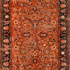 SHARED | Dawnlight Rust Black Persian Style Medallion Distressed Mach photo 6