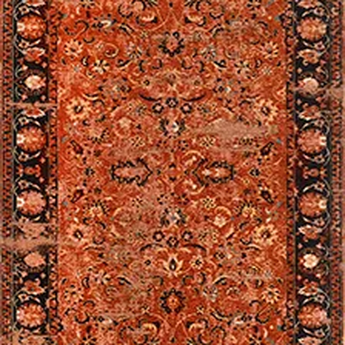 SHARED | Dawnlight Rust Black Persian Style Medallion Distressed Mach photo 6
