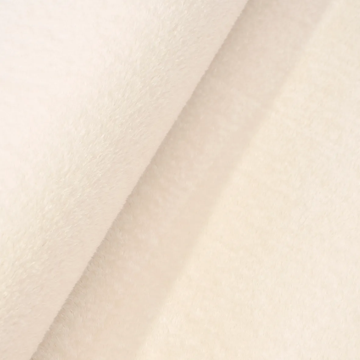 SHARED | Solarium Cream Solid Faux Fur Style Scandinavian Machine Wov photo 6