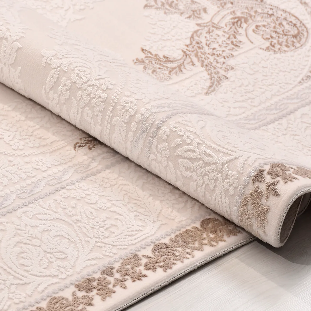SHARED | Didyma Cream Beige Persian Style Traditional Medallion Machi photo 6