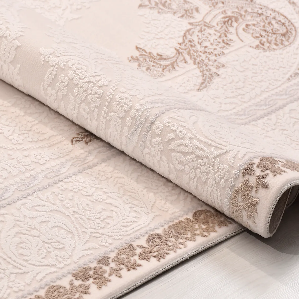 SHARED | Didyma Cream Beige Persian Style Traditional Medallion Machi photo 6