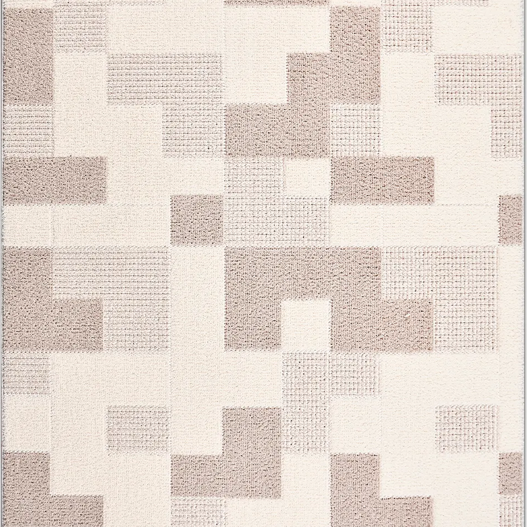 SHARED | Nimbus Cream Taupe Geometric Modern Machine Woven Living Roo photo 6