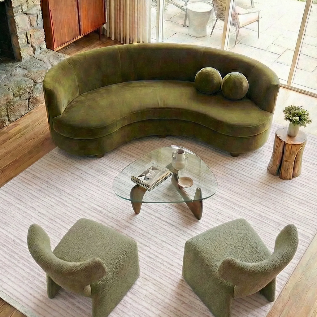 SHARED | Verdite Cream Mid-Century Modern Striped Machine Woven Livin photo 6