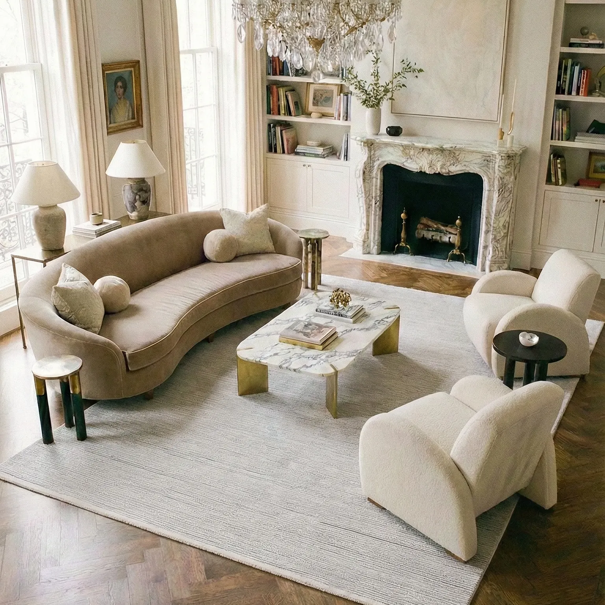 SHARED | Transept Ivory Solid Modern Machine Woven Fringe Living Room photo 6