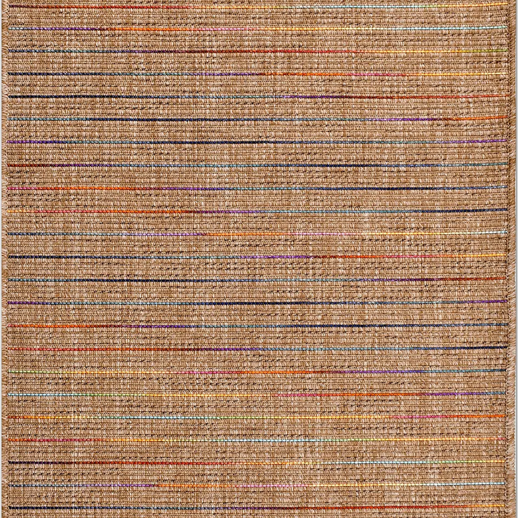 SHARED | Jacinth Boho Striped Multicolour Beige Machine Woven Living  photo 7