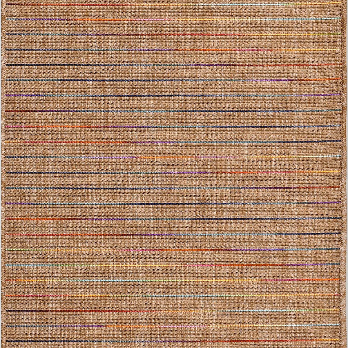 SHARED | Jacinth Boho Striped Multicolour Beige Machine Woven Living  photo 7