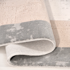 SHARED | Demre Cream Grey Abstract Modern Machine Woven Living Room B photo 6