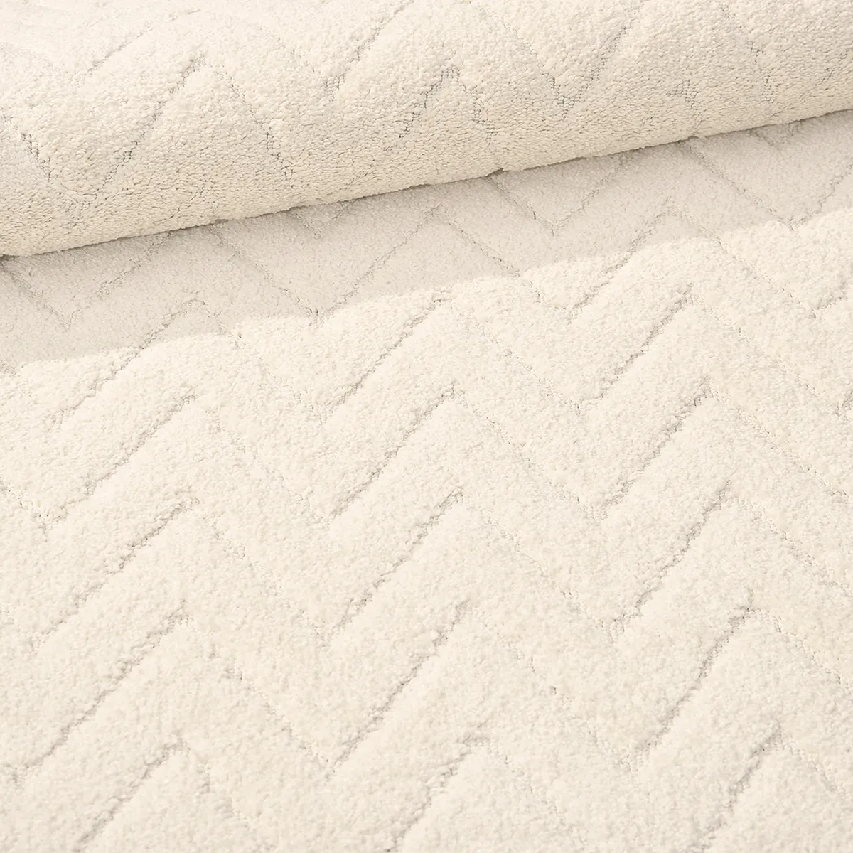 SHARED | Squall Cream Boho Geometric Chevron Machine Woven Living Roo photo 7