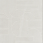 SHARED | Elmwood Ivory Geometric Modern Machine Woven Carved High Low photo 7