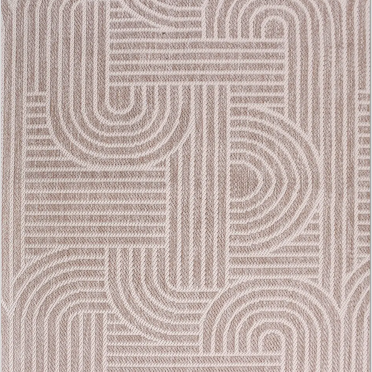 SHARED | Mica Beige Ivory Geometric Transitional Modern Machine Woven photo 8