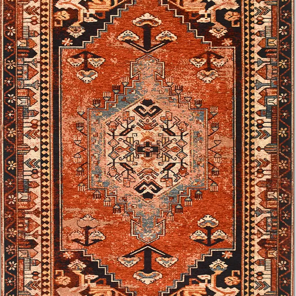 SHARED | Cirrus Persian Style Traditional Medallion Rust Black Cream  photo 7
