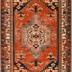 SHARED | Cirrus Persian Style Traditional Medallion Rust Black Cream  photo 7