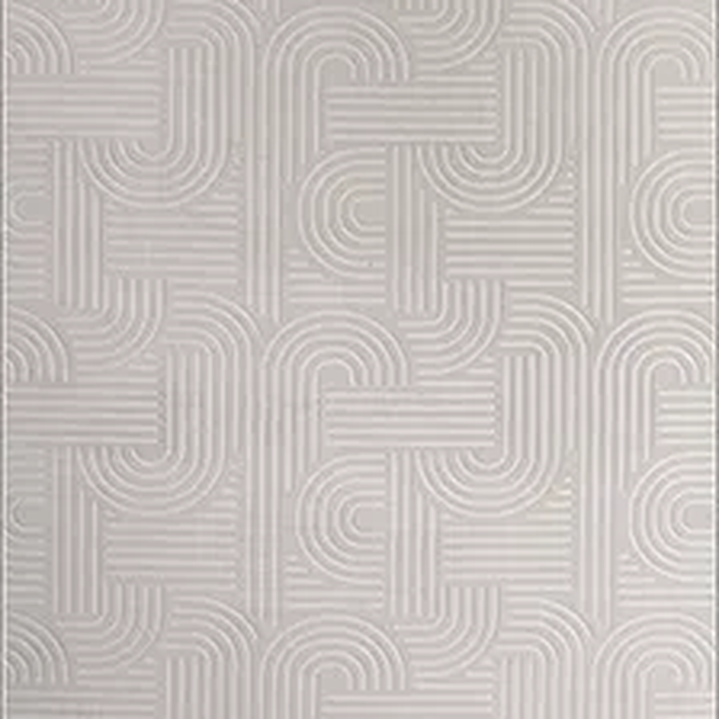 SHARED | Hoarfrost Light Grey Modern Geometric Carved High-Low Machin photo 7