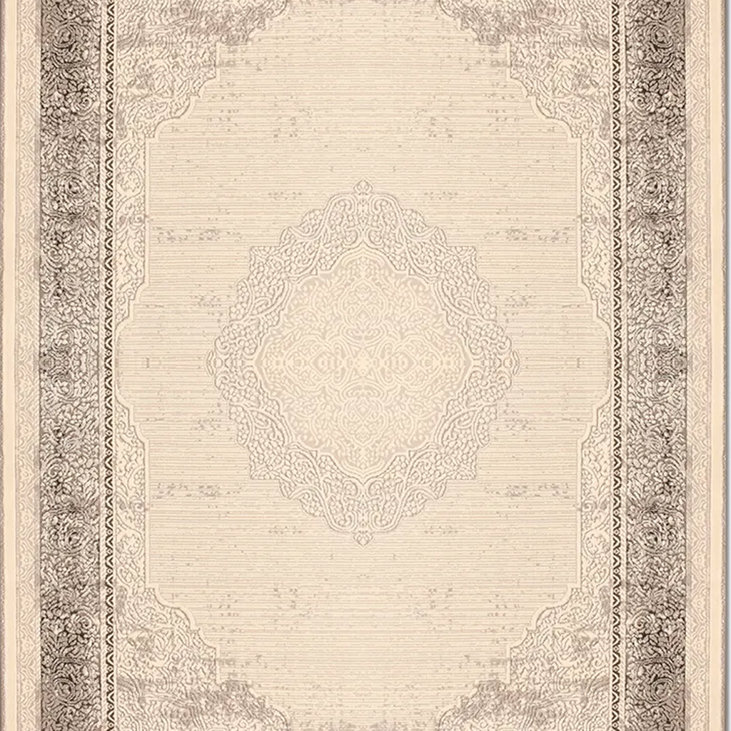 SHARED | Alcove Cream Taupe Traditional Damask Medallion Machine Wove photo 7
