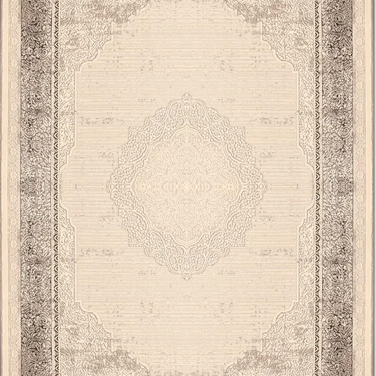 SHARED | Alcove Cream Taupe Traditional Damask Medallion Machine Wove photo 7