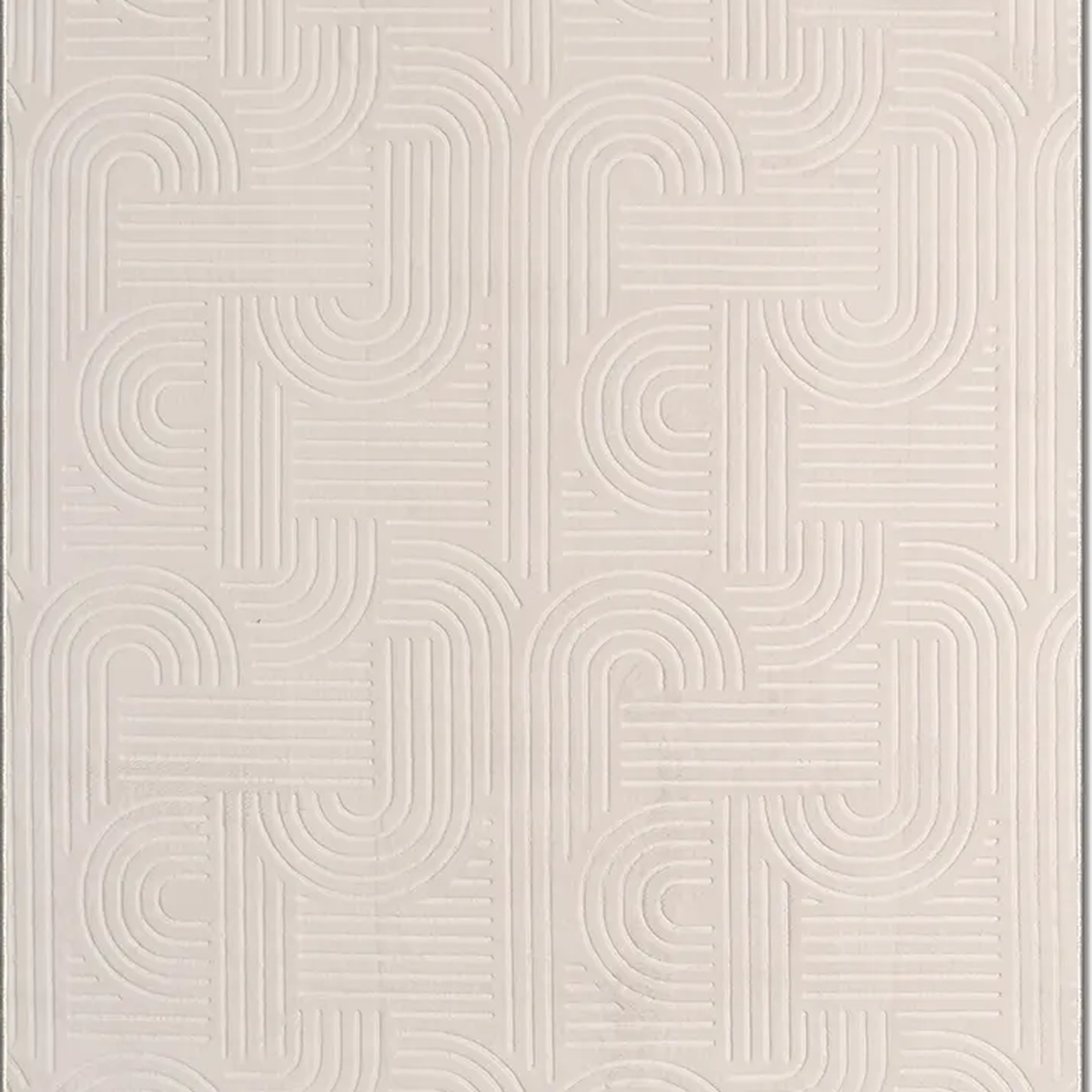 SHARED | Gloaming Cream Modern Geometric Carved Texture Machine Woven photo 7