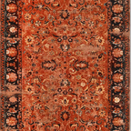 SHARED | Dawnlight Rust Black Persian Style Medallion Distressed Mach photo 7
