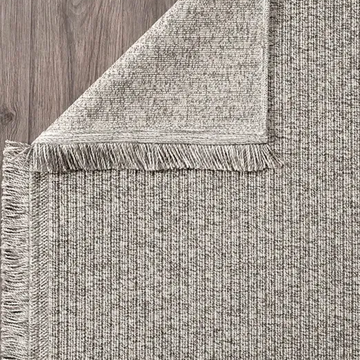 SHARED | Alum Greige Solid Scandinavian Machine Woven Taupe Ivory Liv photo 8