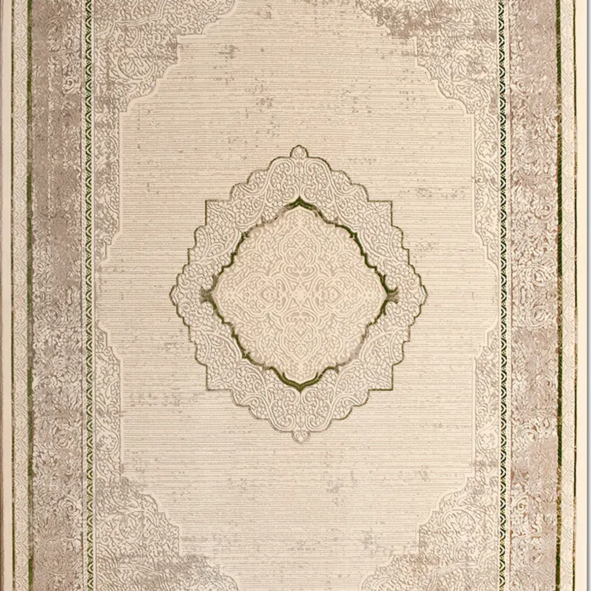 SHARED | Zenith Cream Grey Traditional Damask Machine Woven Living Ro photo 7