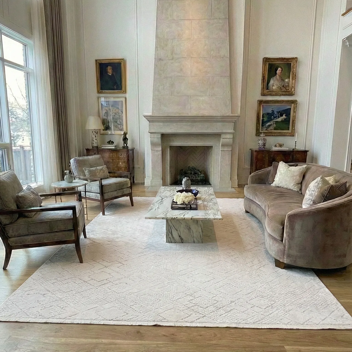 SHARED | Westerly Cream Ivory Geometric Transitional Modern Machine W photo 7