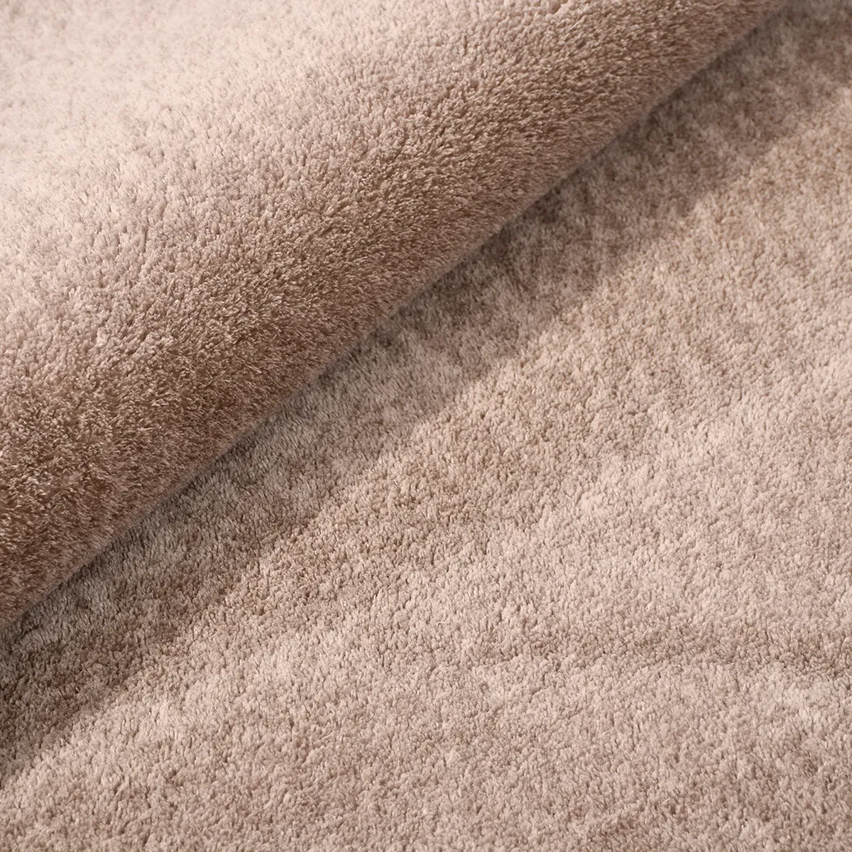 SHARED | Forecourt Taupe Beige Solid Shag Scandinavian Machine Woven  photo 7