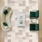 SHARED | Nimbus Cream Taupe Geometric Modern Machine Woven Living Roo photo 7