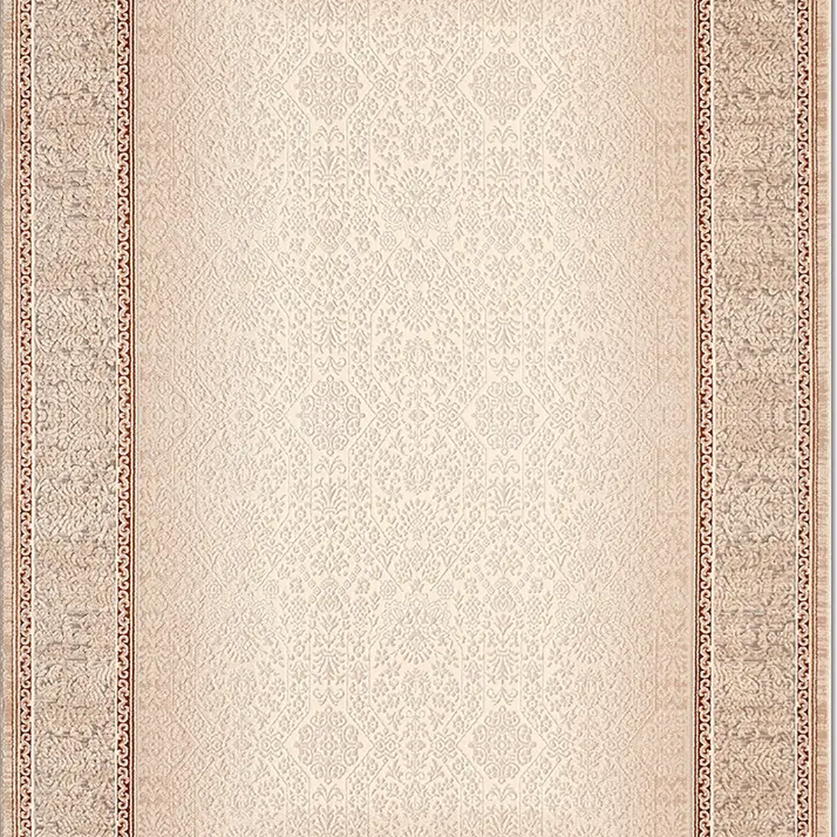 SHARED | Armory Traditional Damask Scrollwork Cream Beige Rust Machin photo 7