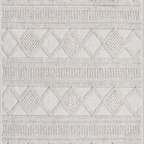 SHARED | Azurite Cream Boho Geometric Textured Machine Woven Living R photo 8