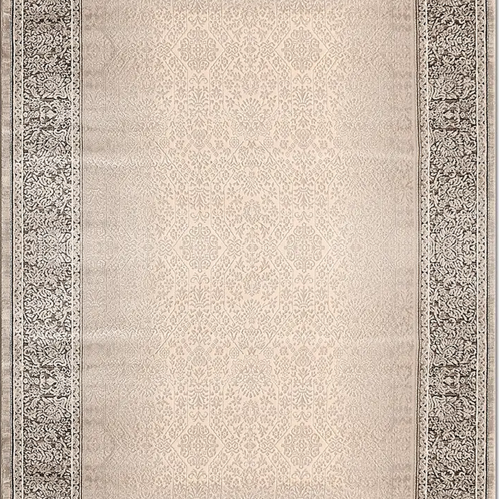 SHARED | Arcade Cream Taupe Brown Persian Style Traditional Machine W photo 7
