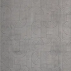 SHARED | Lucent Grey Modern Geometric Arch Machine Woven Living Room  photo 7