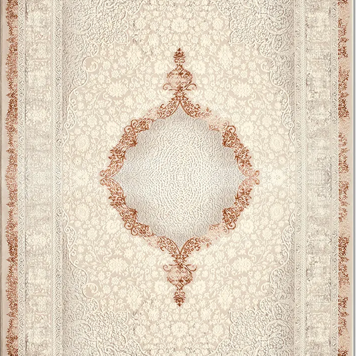 SHARED | Bastion Cream Grey Traditional Damask Machine Woven Living R photo 7