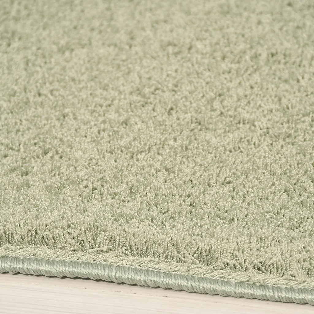 SHARED | Sunbeam Sage Green Solid Shaggy Scandinavian Machine Woven L photo 7