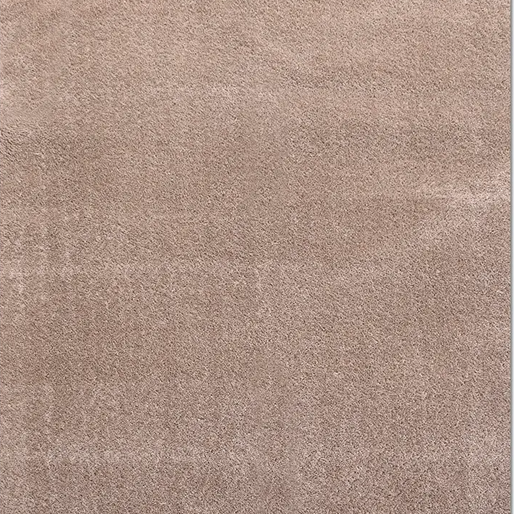 SHARED | Forecourt Taupe Beige Solid Shag Scandinavian Machine Woven  photo 8