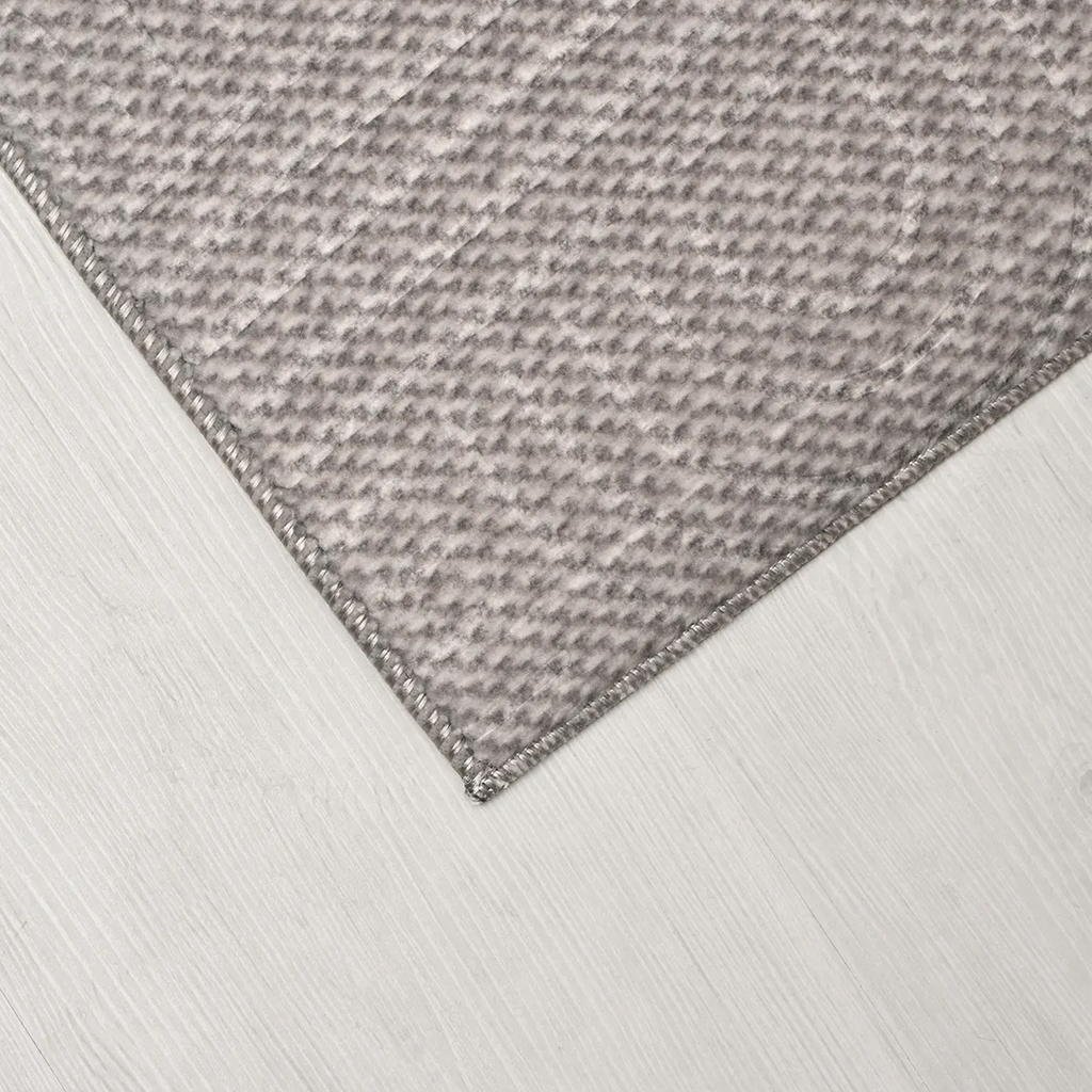 SHARED | Halo Light Grey Modern Geometric Arch Machine Woven Living R photo 9