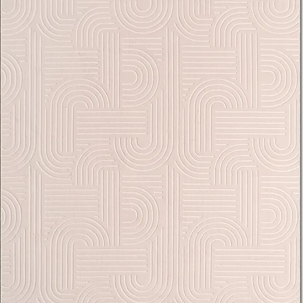 SHARED | Halcyon Cream Ivory Geometric Arch Modern Machine Woven Livi photo 8