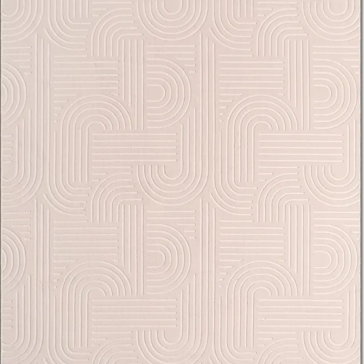 SHARED | Halcyon Cream Ivory Geometric Arch Modern Machine Woven Livi photo 8