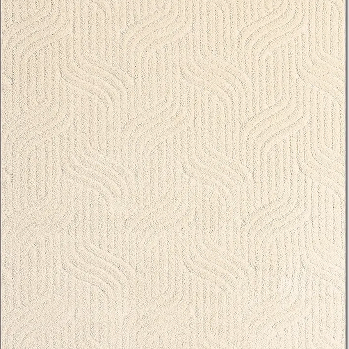 SHARED | Snowmelt Cream Abstract Modern Machine Woven Textured Living photo 8