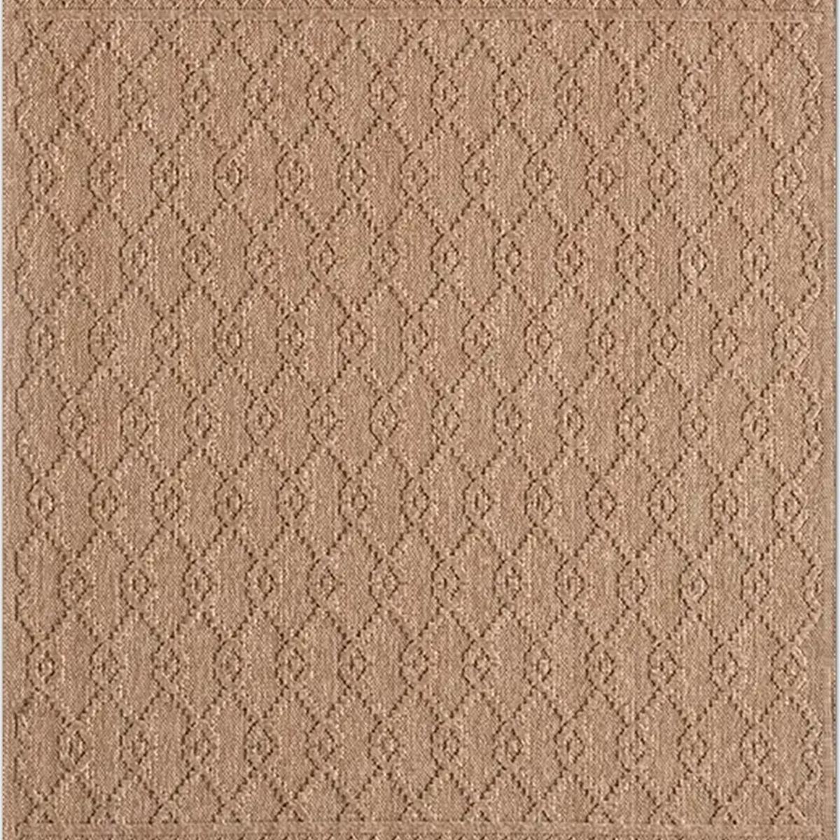 SHARED | Yarrow Tan Boho Geometric Diamond Machine Woven Living Room  photo 9
