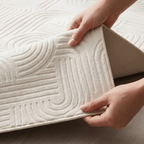 SHARED | Gloaming Cream Modern Geometric Carved Texture Machine Woven photo 8