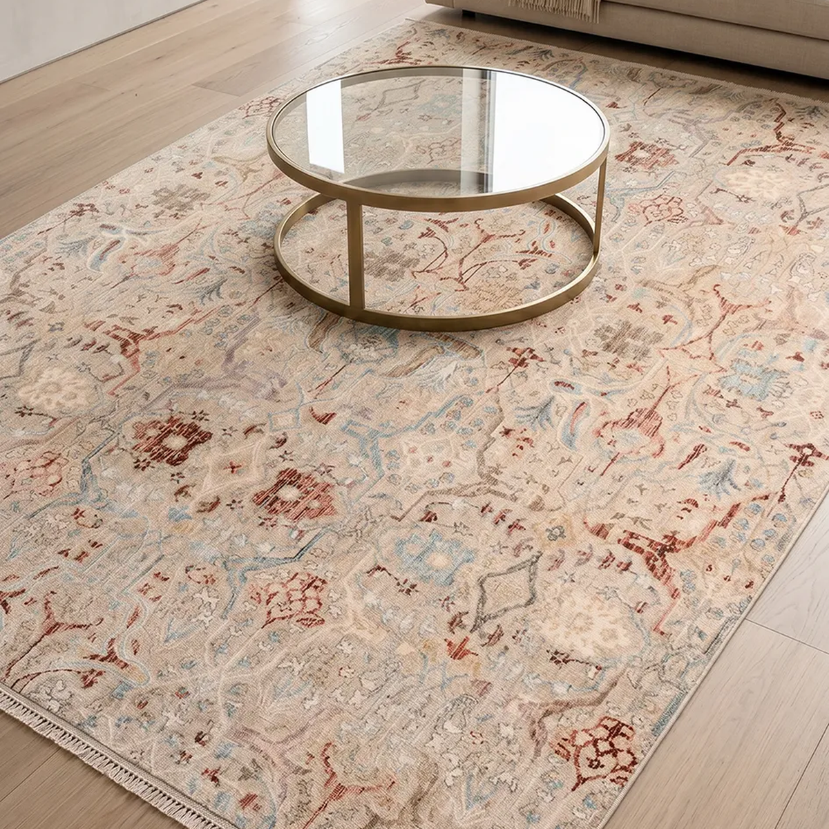 SHARED | Orangery Cream Persian Style Traditional Floral Medallion Ma photo 8