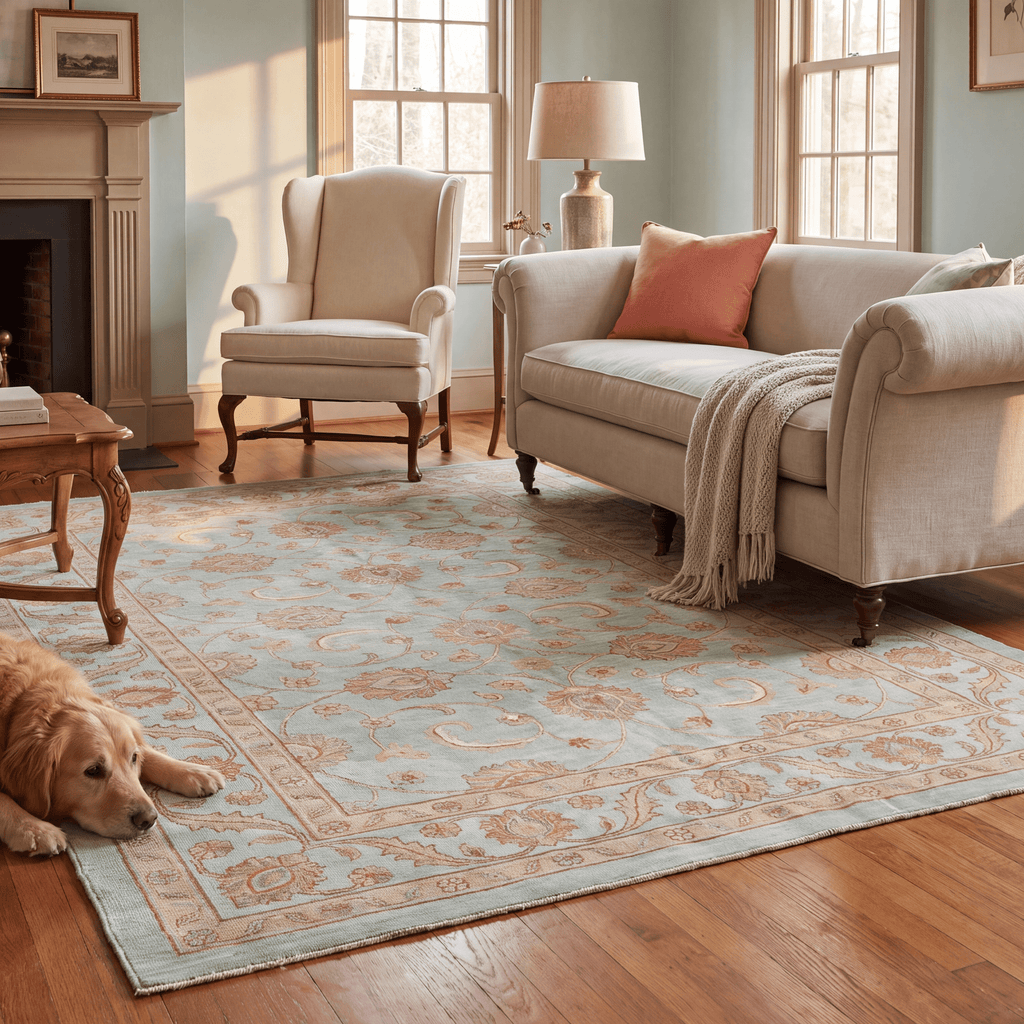 Strand2 Traditional Distressed Medallion Teal Ivory Rust Washable Indoor Outdoor Entryway Rug - RugzellaDigital Print RugRugzellaRugzellaBBB447-RECT-24x47-60x120cmRGZLLA138241Rectangle2' x 3'11" (60x120 cm)RECTANGLE | Strand2 rectangle livingroom