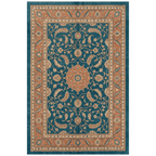 Stubblefield Traditional Overdyed Medallion Teal Copper Cream Washable Indoor Outdoor Entryway Rug - RugzellaDigital Print RugRugzellaRugzellaBBB476-RECT-24x47-60x120cmRGZLLA141926Rectangle2' x 3'11" (60x120 cm)RECTANGLE | HERO | Stubblefield rectangle