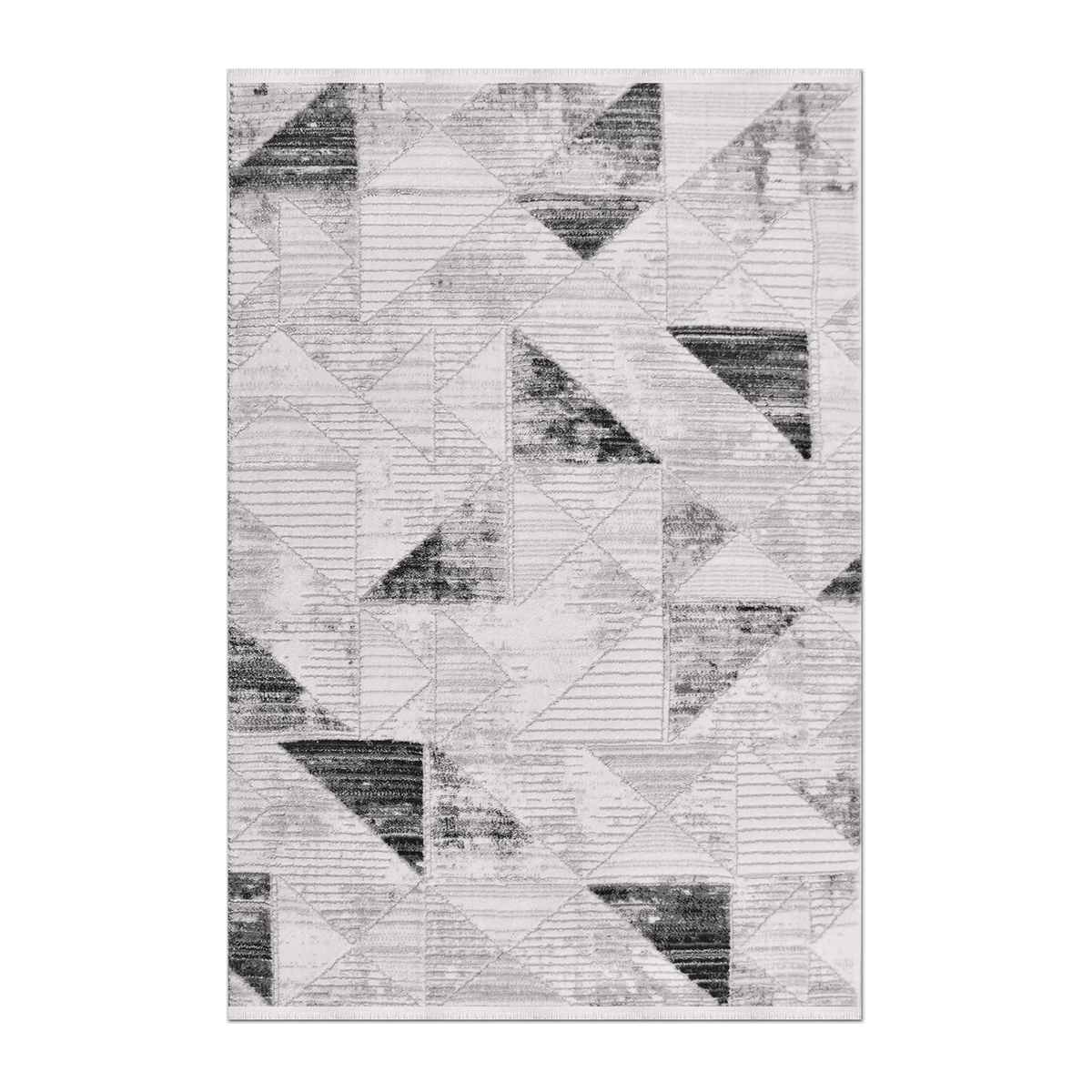 Tanzanite Ivory Charcoal Geometric Modern Machine Woven Rug - RugzellaMachine Woven RugRugzellaRugzellaRPJL01K-80x200cm-31x79in-RunnerRGZLLA98326Runner2'7" x 6'7" (80x200 cm)RUNNER | HERO | UNLISTED | Tanzanite Ivory Charcoal Geometric Modern Machine Woven Livi