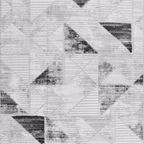 Tanzanite Ivory Charcoal Geometric Modern Machine Woven Rug - RugzellaMachine Woven RugRugzellaRugzellaRPJL01K-80x80cm-31x31in-SquareRGZLLA98333Square2'7" x 2'7" (80x80 cm)SHARED | Tanzanite Ivory Charcoal Geometric Modern Machine Woven Livi photo 5